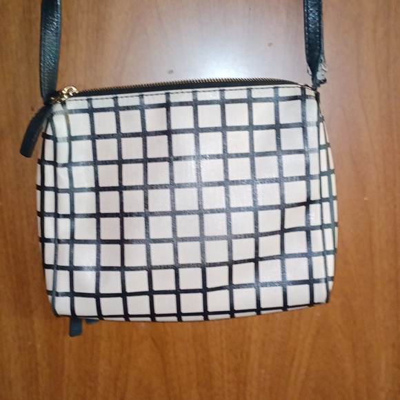 KATE SPADE Black and White Checkered Crossbody Purse - Picture 4 of 7